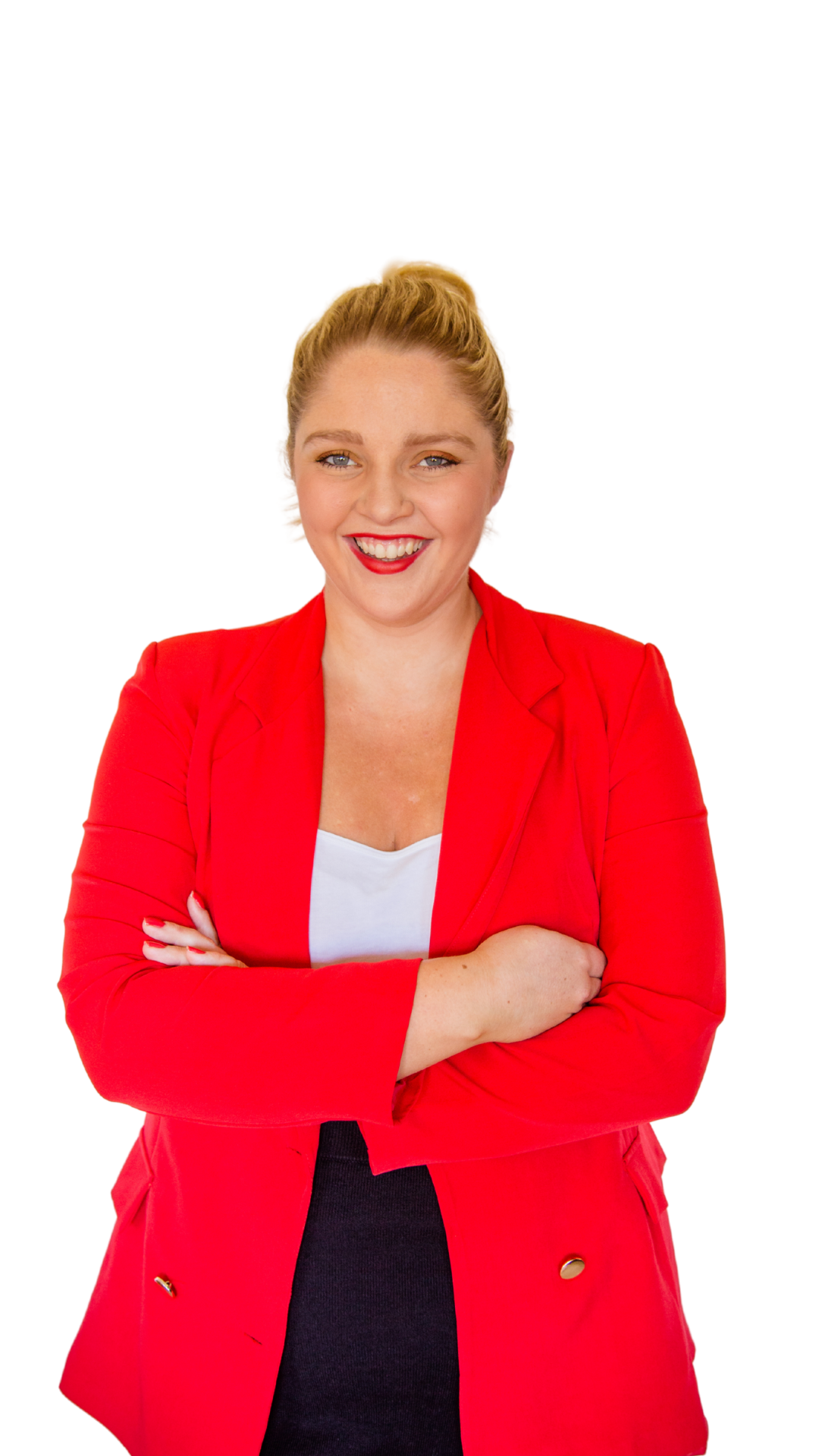 Liv Conlon in Pink Blazer