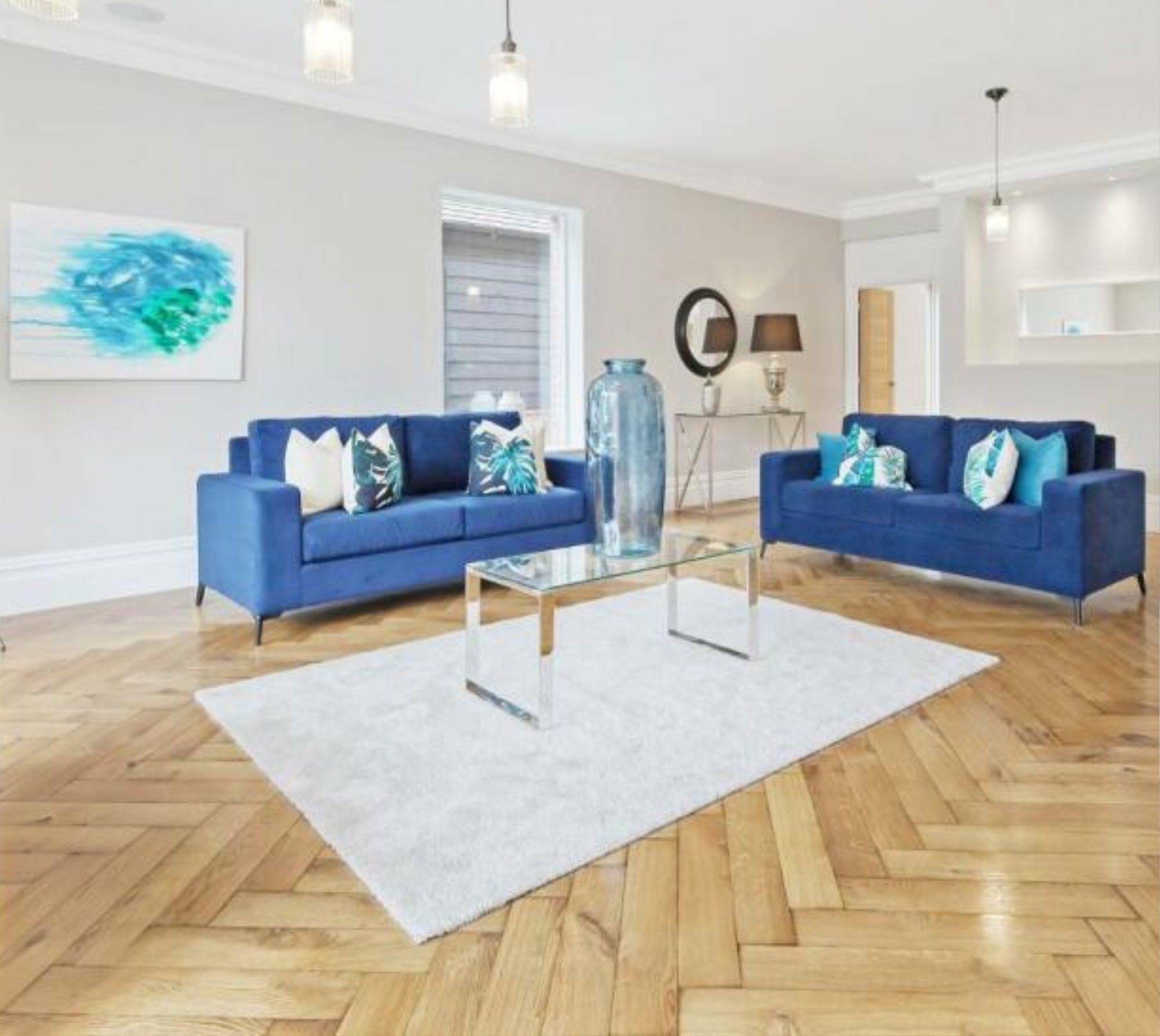 furnished living room