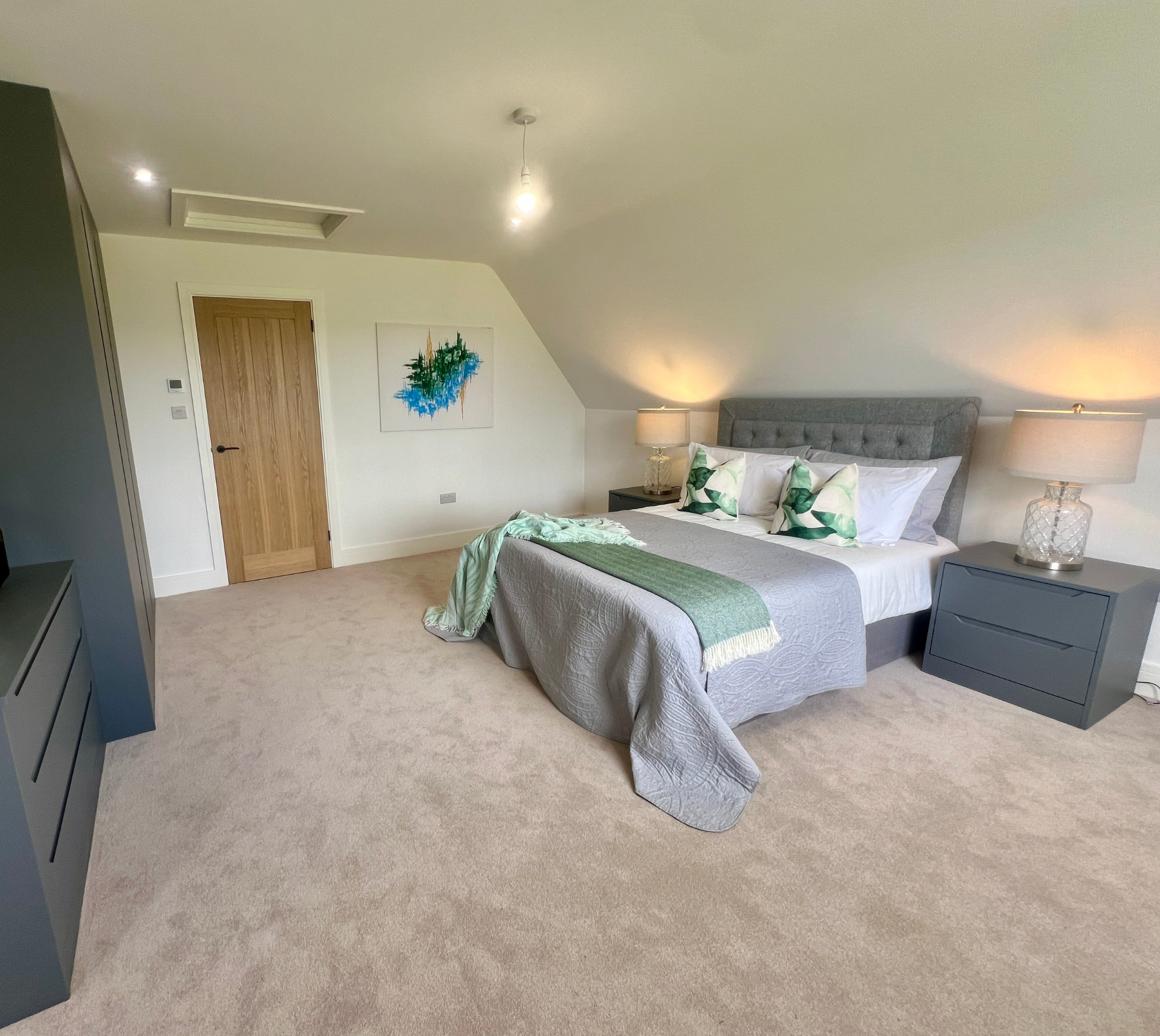 Furnished bedroom space