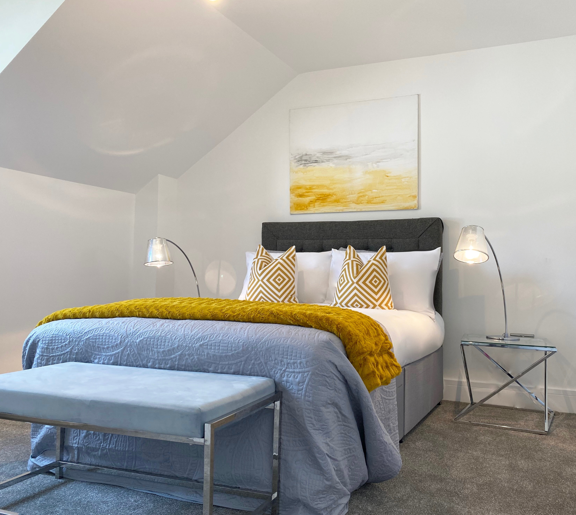 furnished bedroom space